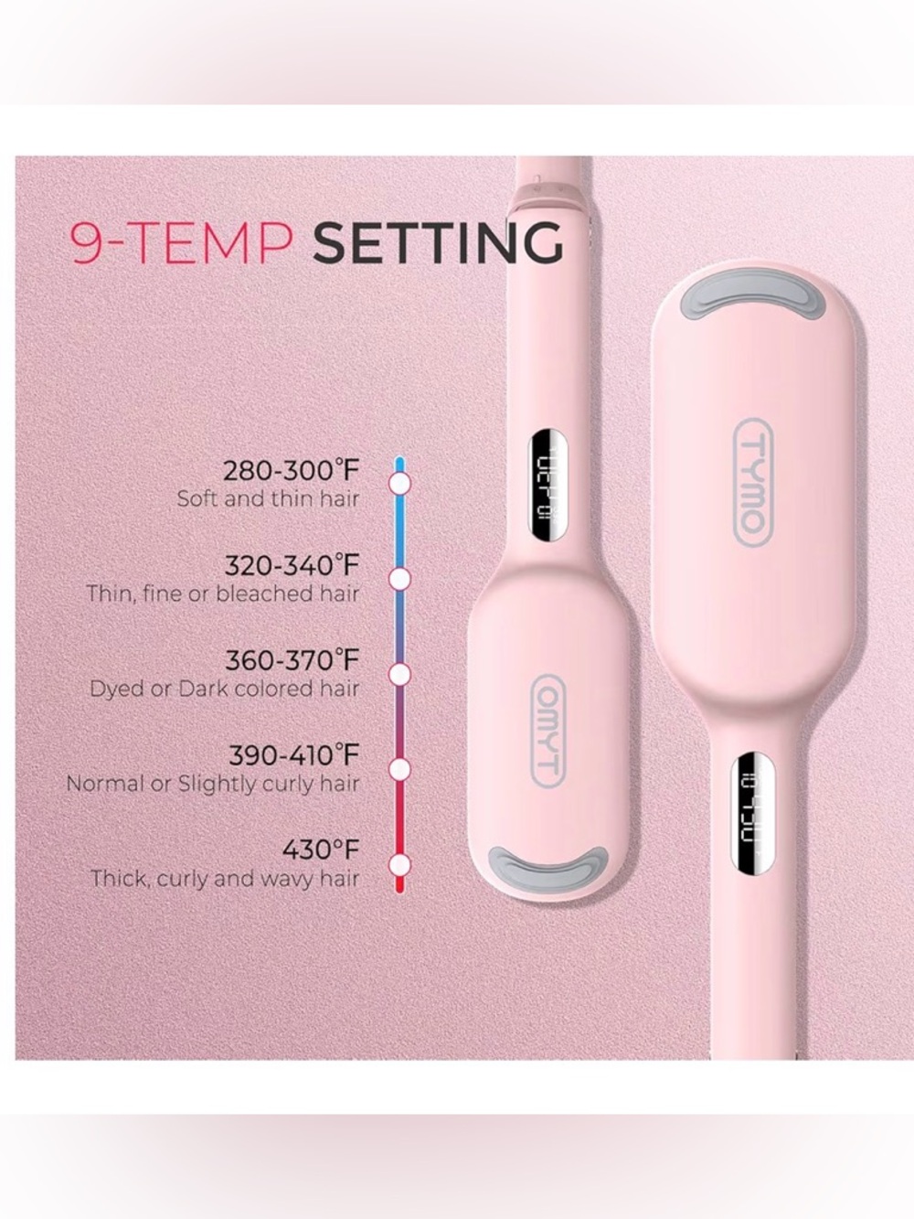 TYMO ROVY Wave Curling Iron -Pink - Picture 5 of 7